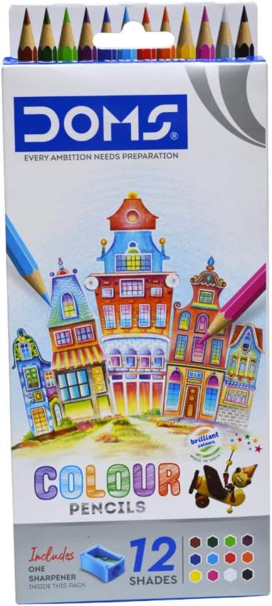 DOMS 3445 COLOUR PENCIL SET 12-SHADES